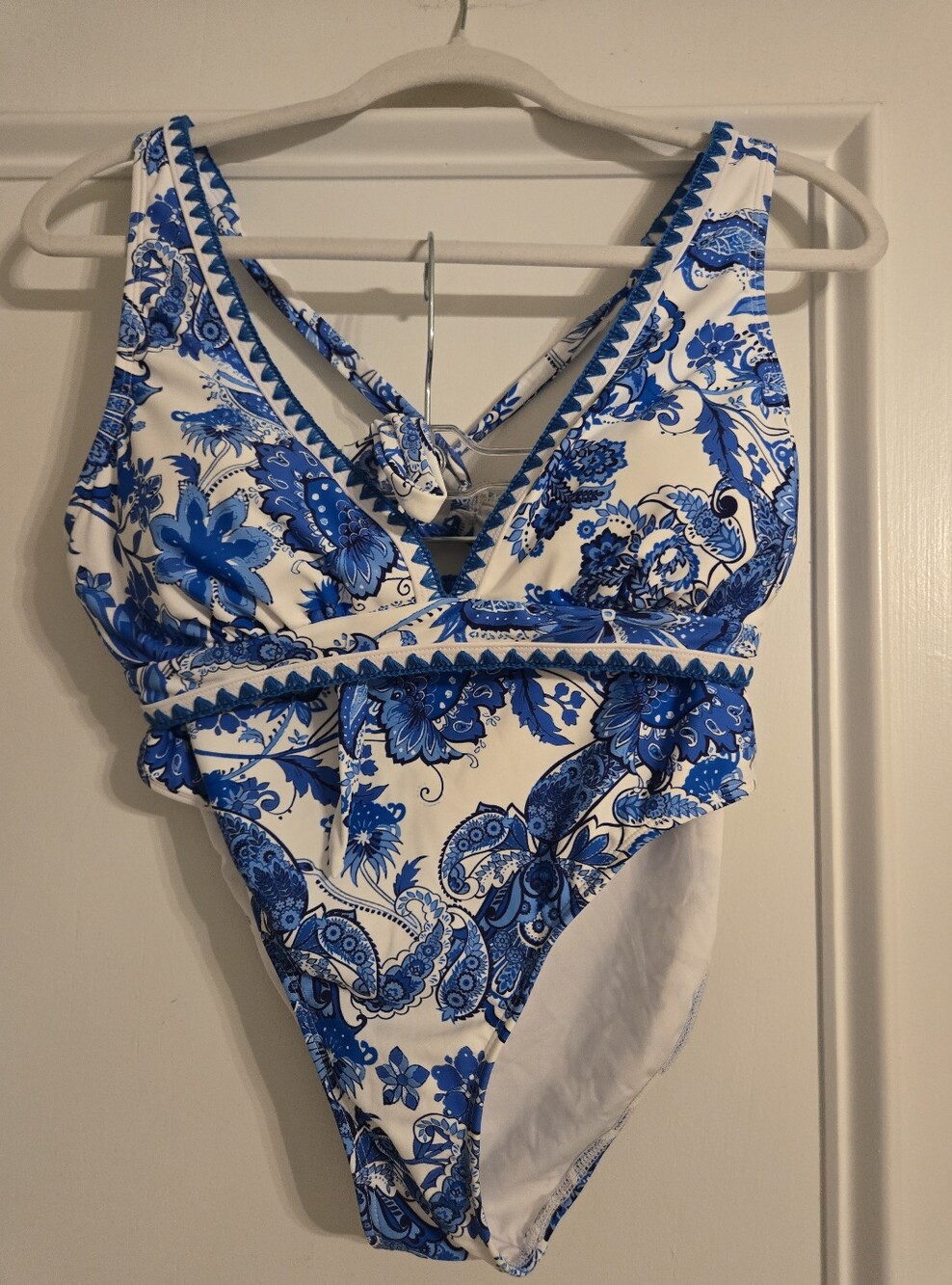Cupshe New With Tags Two Piece Capri Blue Pattern